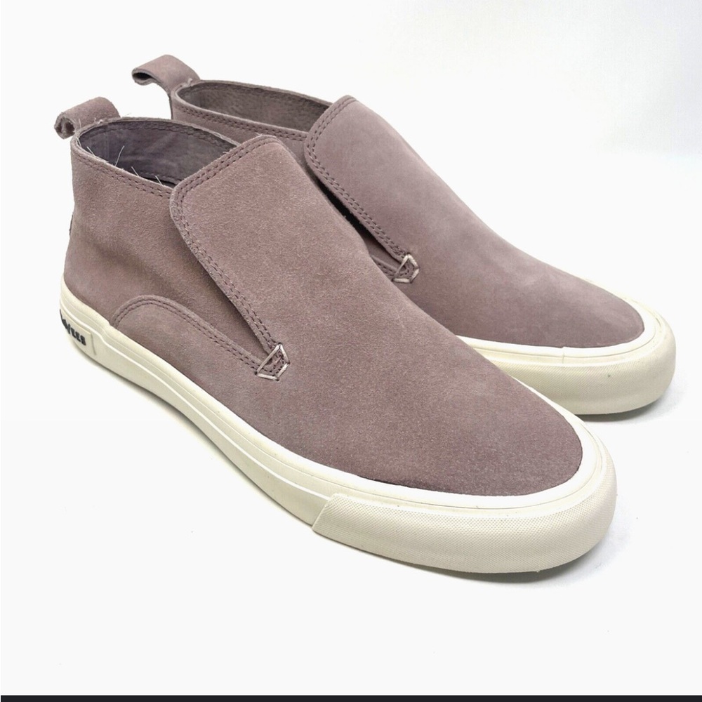 SeaVees Women's Huntington Middie Suede Light Pink Slip On Sneakers Shoes 8